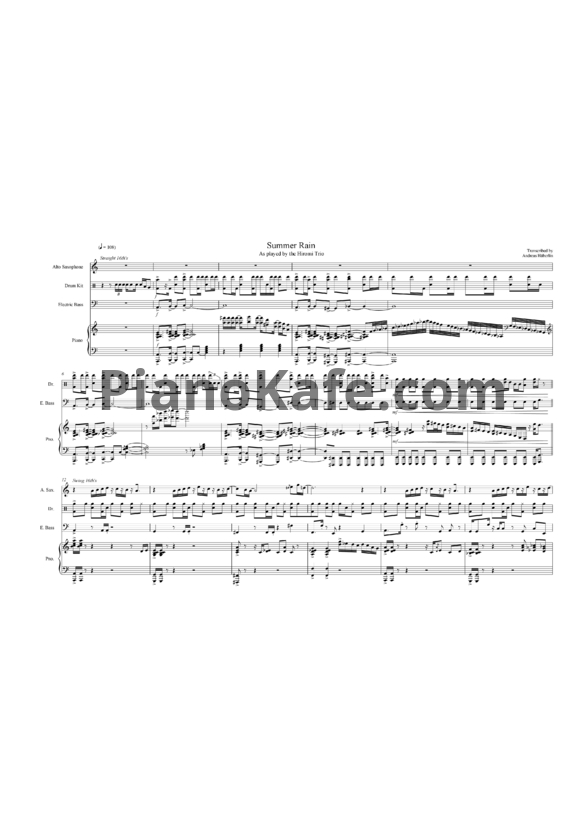 Ноты Hiromy Uehara - Summer rain - PianoKafe.com
