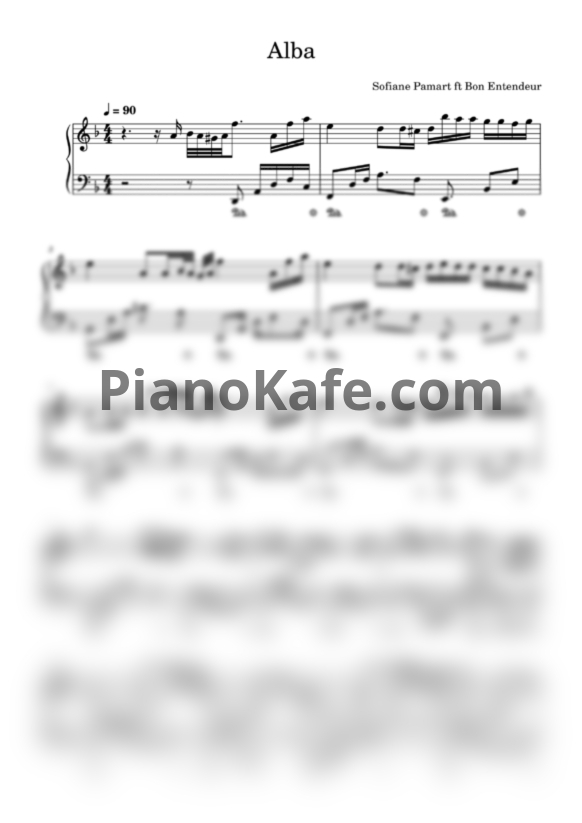 Ноты Sofiane Pamart - Alba - PianoKafe.com