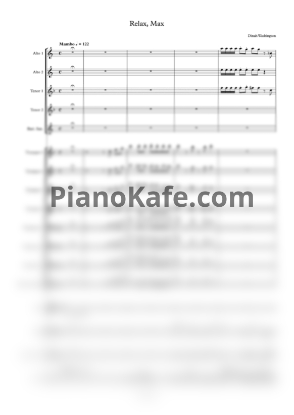 Ноты Nikki Yanofsky - Relax, Max (Партитура и партии) - PianoKafe.com