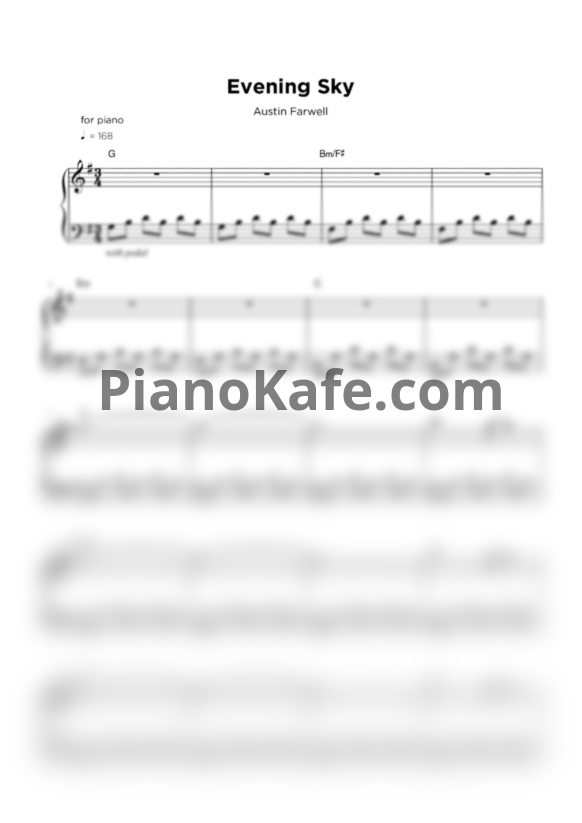 Ноты Austin Farwell - Evening sky - PianoKafe.com