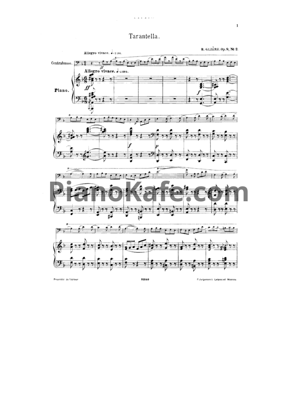 Ноты Рейнгольд Глиэр - Тарантелла (Op. 9, №2) - PianoKafe.com