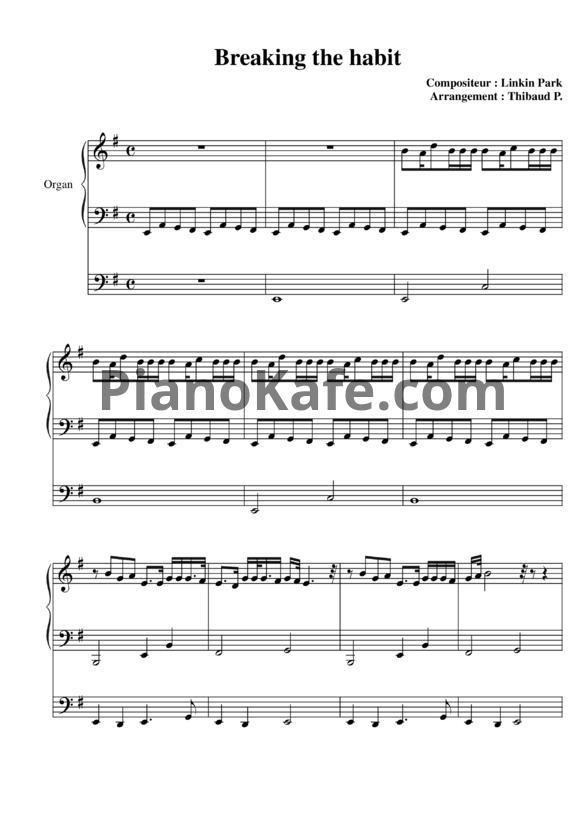 Ноты Linkin Park - Breaking the habit - PianoKafe.com