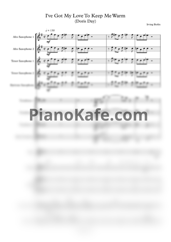 Ноты Irving Berlin - I've got my love to keep me warm (Партитура) - PianoKafe.com