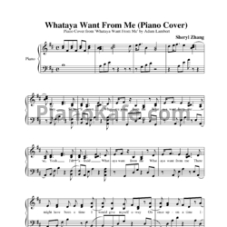 НОТЫ Adam Lambert - Whataya Want From Me - Ноты Для Фортепиано.