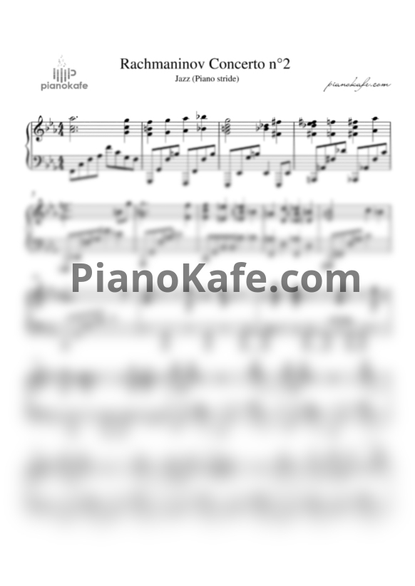 Ноты Сергей Рахманинов - Concerto №2 Jazz - PianoKafe.com