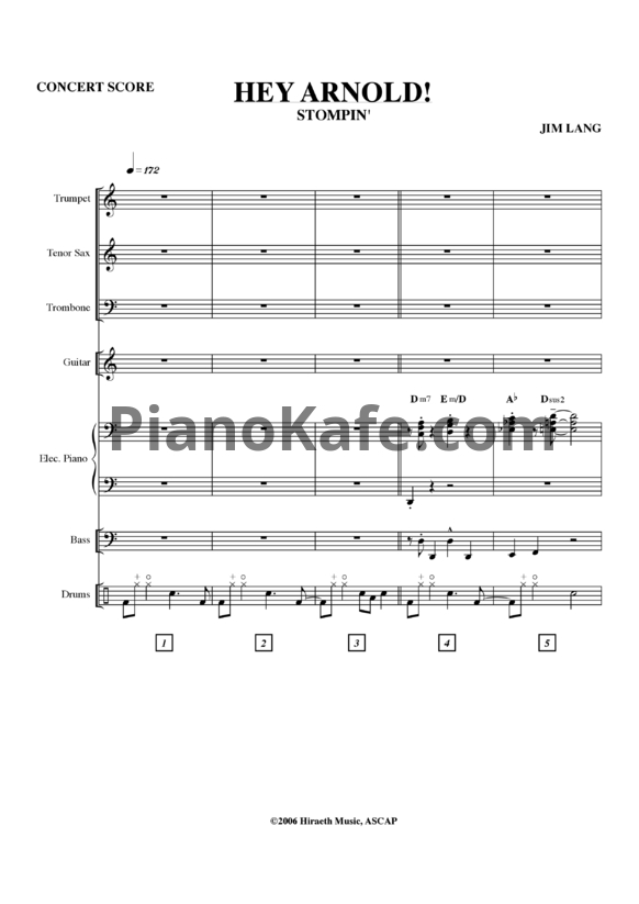 Ноты Jim Lang - Stompin' (Concert score) - PianoKafe.com