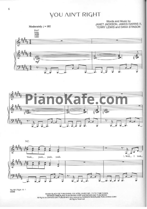 Ноты Janet Jackson - All for you (Книга нот) - PianoKafe.com