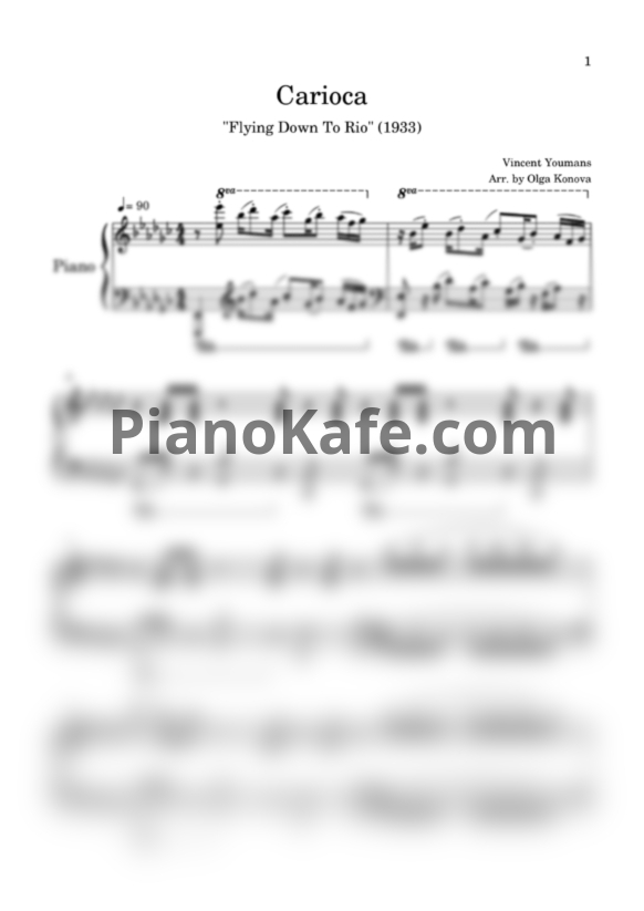 Ноты Pink Martini - Carioca - PianoKafe.com