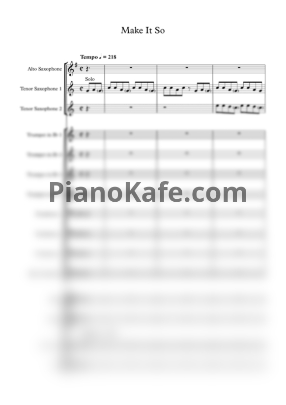 Ноты Make it so (Партитура и партии) - PianoKafe.com