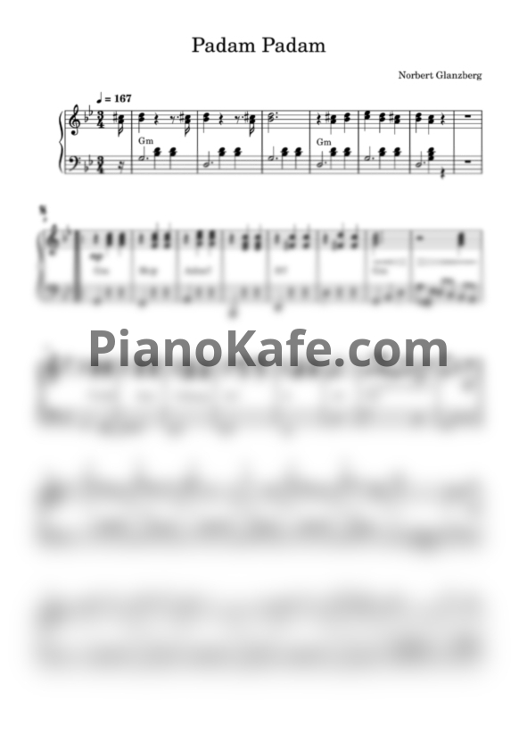Ноты Edith Piaf - Padam Padam - PianoKafe.com