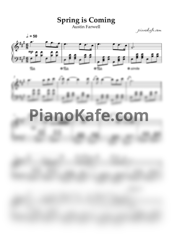 Ноты Austin Farwell - Spring is coming - PianoKafe.com