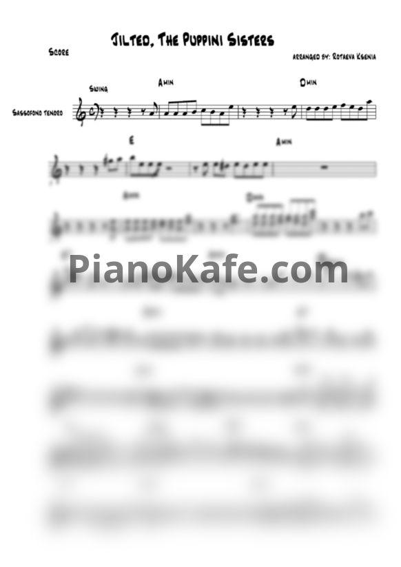 Ноты The Puppini Sisters - Jilted - PianoKafe.com