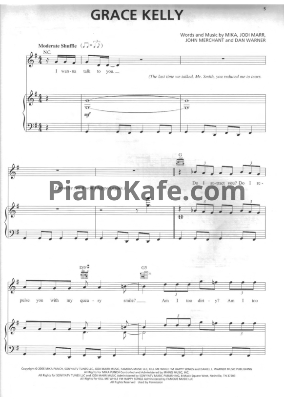 НОТЫ Mika - Life in cartoon motion (Книга нот) - ноты для фортепиано,  гитары, голоса — PianoKafe