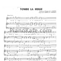 НОТЫ Salvatore Adamo - Tombe La Neige - Ноты Для Фортепиано.