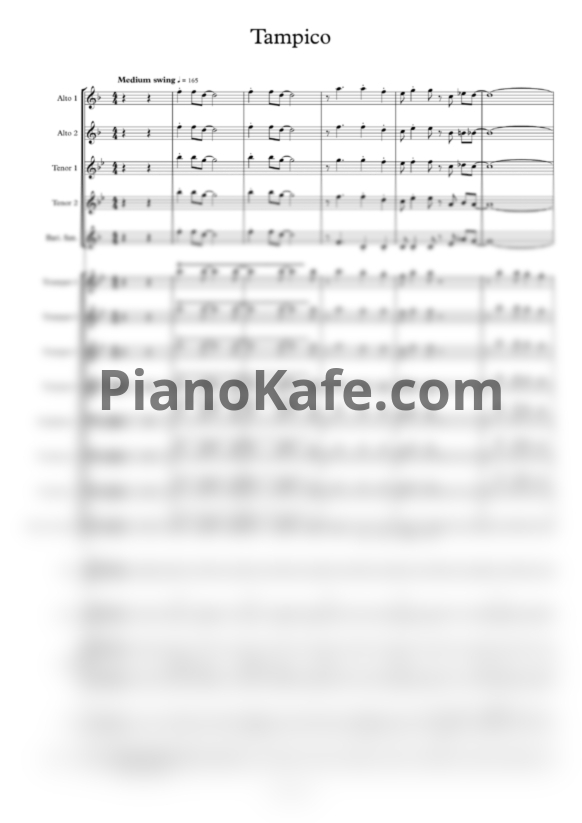 Ноты Allan Roberts - Tampico (Партитура и партии) - PianoKafe.com