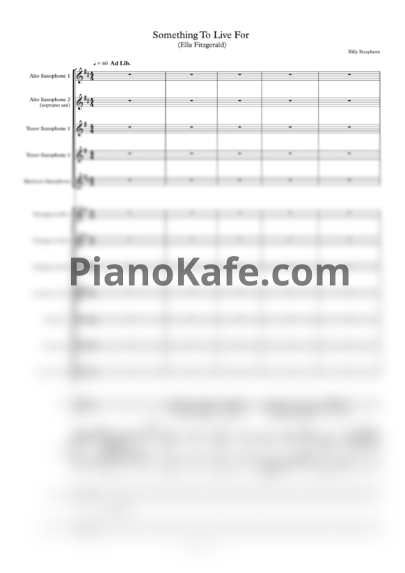 Ноты Ella Fitzgerald - Something to live for (Партитура и партии) - PianoKafe.com