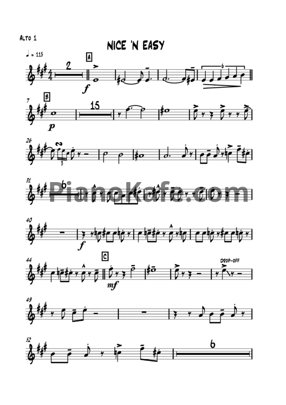 Ноты Frank Sinatra - Nice 'n' easy (Партии инструментов) - PianoKafe.com
