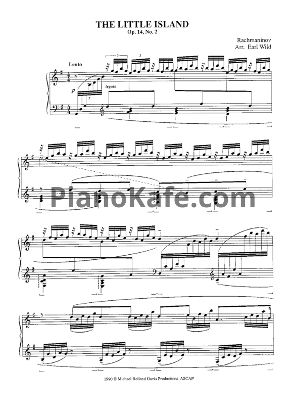 Ноты Сергей Рахманинов - The little island (Op. 14, №2) - PianoKafe.com