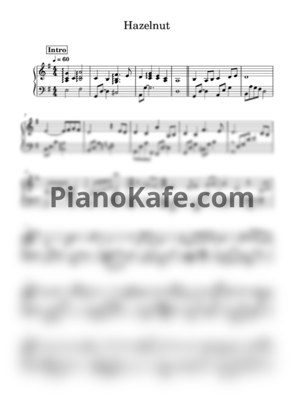 Ноты Kim Jang Woo - Hazelnut - PianoKafe.com
