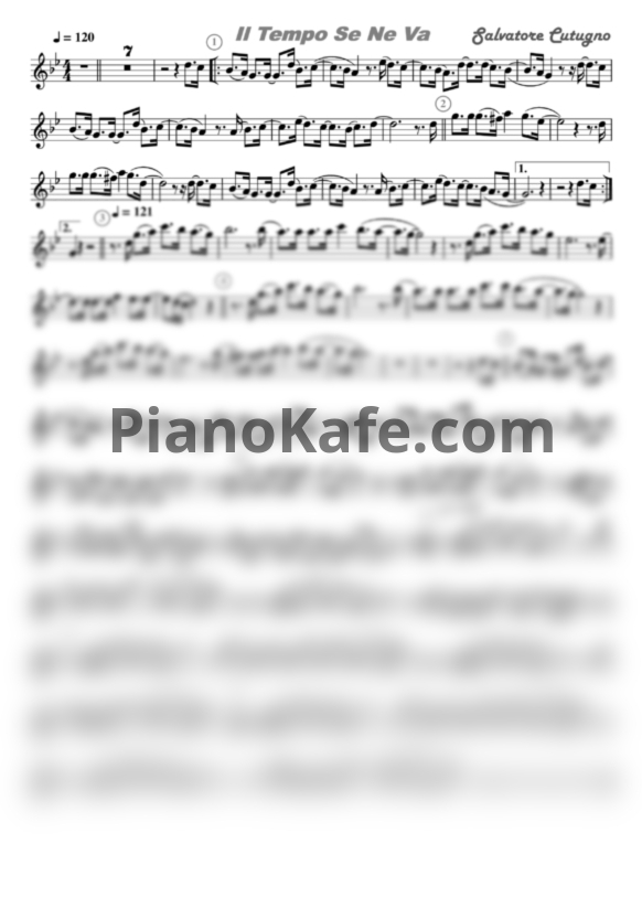 Ноты Adriano Celentano - Il Tempo Si Ne Va - PianoKafe.com