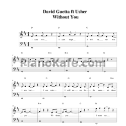 Ноты David Guetta feat. Usher - Without You (Версия 2) - предпросмотр