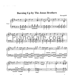 Ноты Jonas Brothers - Burnin Up - предпросмотр
