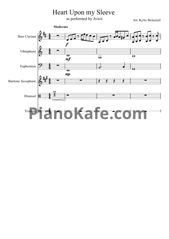 Ноты Avicii feat. Dan Reynolds - Heart upon my sleeve - PianoKafe.com