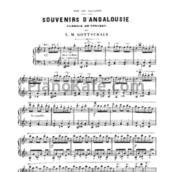 Ноты Луи Моро Готшалк - Souvenirs d'Andalousie (Op. 22) - предпросмотр