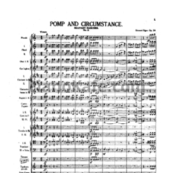 Ноты Эдуард Элгар - Помпезный и церемониальный марши №5 (Op. 39, Партитура) - предпросмотр