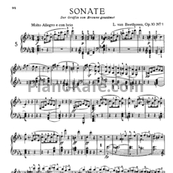 Ноты Л. Бетховен - Соната (Op. 10, №1) - предпросмотр