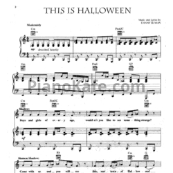 Ноты Danny Elfman - This is Halloween - предпросмотр