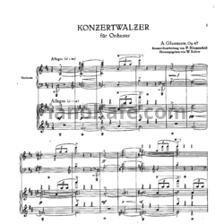 Ноты Феликс Блуменфельд - Глазунов - Концертный вальс (Op. 47) - предпросмотр