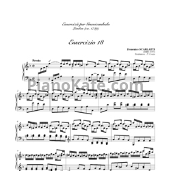 Ноты Д. Скарлатти - Соната K18 - предпросмотр