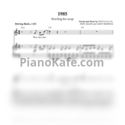 Ноты Bowling For Soup - 1985 - предпросмотр