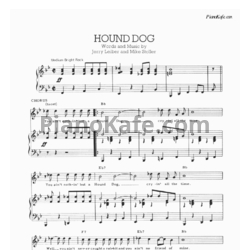 Ноты Elvis Presley - Hound Dog - предпросмотр