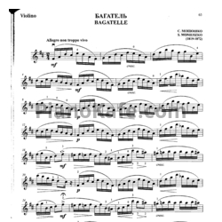 Ноты С. Монюшко - Багатель (Скрипка) - предпросмотр