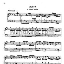 Ноты Георг Гендель - Сюита cи-бемоль мажор - предпросмотр