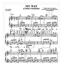 Ноты Claude Franсois - My way (Comme d'habitude) in F - предпросмотр
