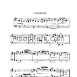 Ноты И. Брамс - Две сарабанды (WoO 5) - предпросмотр