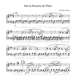 Ноты Alexandra Streliski - Par la Fenêtre de Théo