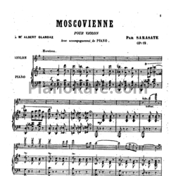 Ноты Пабло де Сарасате - Москвичка (Соч. 12) - предпросмотр