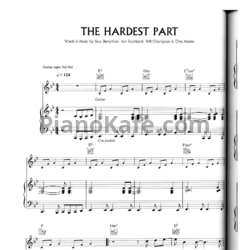Ноты Coldplay - The hardest part - предпросмотр