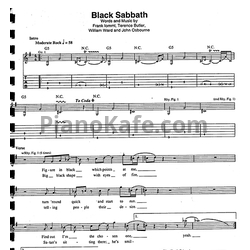 Ноты Ozzy Osbourne - Black Sabbath (Guitar Tabs & Voice) - предпросмотр