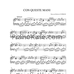 Ноты Fabrizio Paterlini - Con queste mani - предпросмотр
