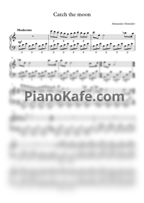 Ноты Alexander Demidov - Catch the moon - PianoKafe.com