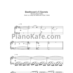 Ноты Людвиг ван Бетховен, Ryan Tedder - Beethoven's 5 secrets - предпросмотр