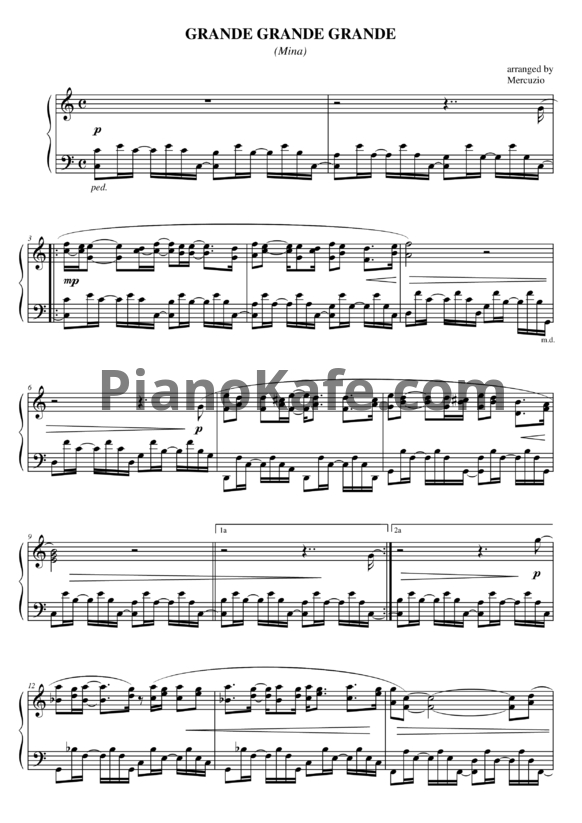 Ноты Lara Fabian - Grande grande grande - PianoKafe.com