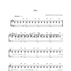 Ноты Rihanna ft. Mikky Ekko - Stay