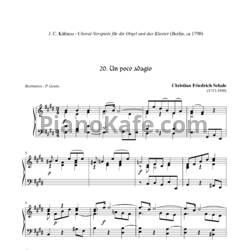 Ноты Кристиан Фридрих Шале - Un poco adagio ми мажор - предпросмотр