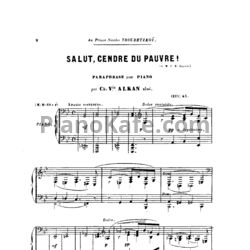 Ноты Шарль Алькан - Salut, cendre de pauvre (Op. 45) - предпросмотр